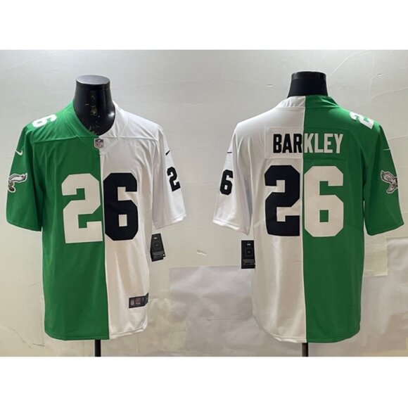 Mens Youths Choose Saquon Barkley Jersey Green WhiteStitched